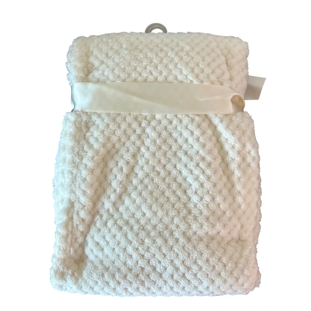My Baby Super Soft Plush Blanket Cream Silver Crown My Royal Baby 30x40 NWT